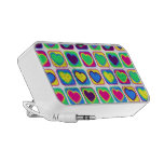 Pop art colourful hearts speaker speakers