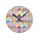 Pop Art CUPCAKES WALL CLOCK