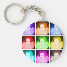 Pop Art Elizabeth I Keychains