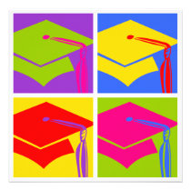 Pop Art Grad invitations