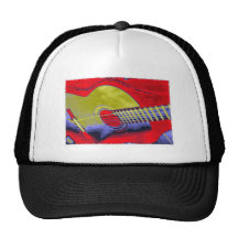 Pop Art Guitar Trucker Hats