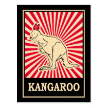 Pop Art Kangaroo postcards