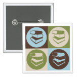 Pop Art Library Work Pinback Button