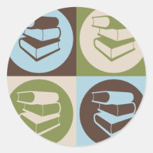 Pop Art Library Work Sticker