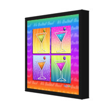 POP ART MARTINIS Gallery Wrapped Canvas