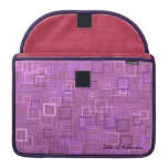 Pop art retro pop squares purple (lilac) custom sleeve for MacBooks