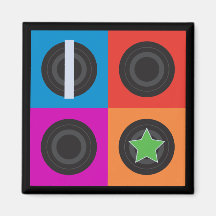Pop Art Roller Derby Symbols Refrigerator Magnet
