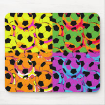 Pop Art Soccer Balls Mousepad