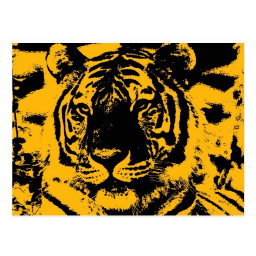 Pop Art Tiger Post Card