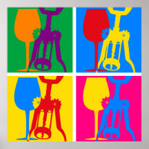 Pop Art Wine Poster