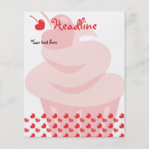 Pop Heart Cupcake Full Color Flyer