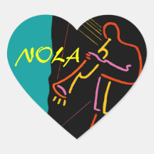 PopArt Style Jazz NOLA Travel Luggage Stickers