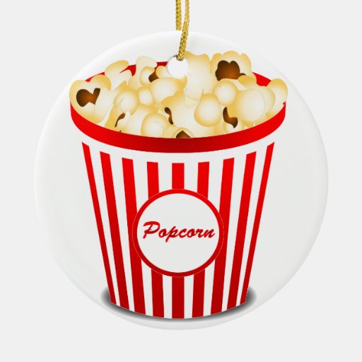 popcorn double sided ceramic round christmas ornament zazzle popcorn double sided ceramic round christmas ornament zazzle