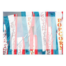 Popcorn Cotton Candy Fair Flags Invitations
