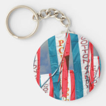 Popcorn Cotton Candy Fair Flags Keychain
