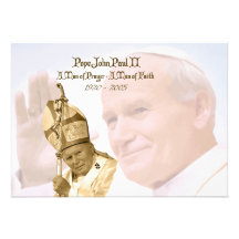 Pope John Paul II Collage Notecards Invite