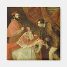 Pope Paul III  and his Nephews, 1545 Refrigerator Magnet