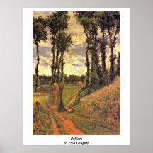 Poplars By Paul Gauguin Print