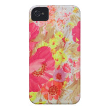 Poppies and Sunshine. Floral Print. iPhone 4 Cases