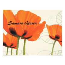 Poppy Bat Mitzvah Thank You Personalized Announcements