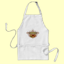 Poppy Scroll Banner aprons