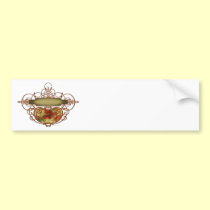 Poppy Scroll Banner bumper stickers