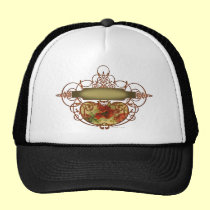 Poppy Scroll Banner hats