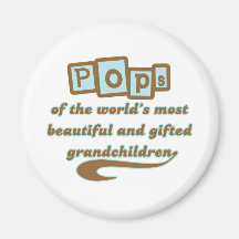 Pops of Gifted Grandchildren Fridge Magnets