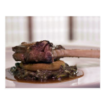 Pork Chop in a plate Postcards