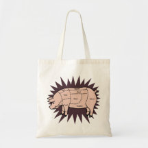 Pork Cuts Tote Bags