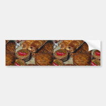 Pork pies and sausage rolls bumper stickers