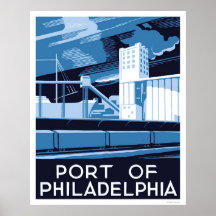 Port Of Philadelphia 1936 WPA Poster