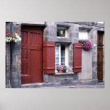 Porte Rouge de la Rue du Petit Fort Posters