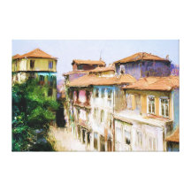 Porto Straatje. Door FransJonker. Stretched Canvas Afdruk