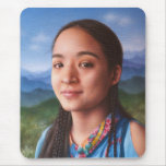 Portrait in Oil of Native Beauty Mouse Pad