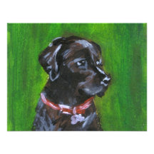 Portrait of a Black Labrador Personalized Invite