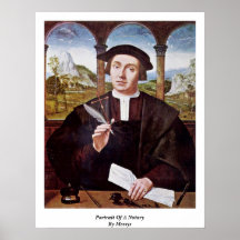 Portrait Of A Notary By Messys, Metzys Poster
