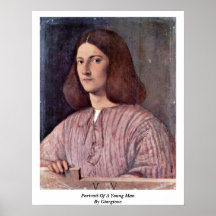Portrait Of A Young Man By Giorgione Poster