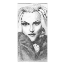 Portrait of Actress Customized Photo Card