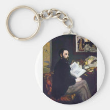 Portrait of Emile Zola by Edouard Manet Keychain