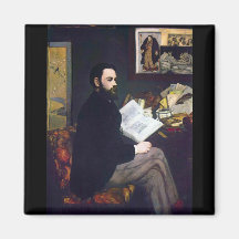 Portrait of Emile Zola by Edouard Manet Fridge Magnets