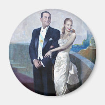Portrait of Juan Domingo Perón and Eva Duarte Magnet