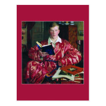 Portrait of K. B. Kustodiev by Boris Kustodiev Post Cards