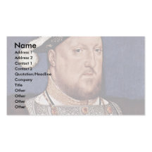 Portrait Of King Henry Viii Of England Business Card Templates