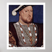 Portrait Of King Henry Viii Of England Print