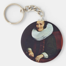 Portrait Of Margaretha De Geer, Wife Of Jacob Trip Keychain
