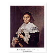 Portrait Of Maria Pietersdr. Olycan By Neck Frans Postcard
