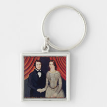 Portrait of Newly-weds Keychains