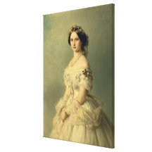 Portrait of Princess of Baden, 1856 Stretched Canvas Prints