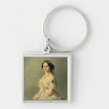 Portrait of Princess of Baden, 1856 Key Chain